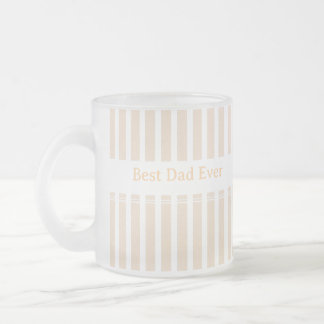 Tasse Givré Élégant 'Meilleur Papa' Personnalisé à Rayures