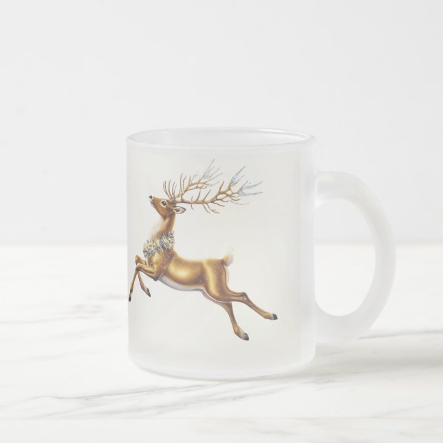 Tasse Givré Élégant renne de couronne d'or Moose joyeux Noël (Droit)