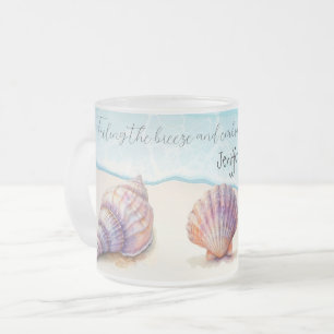 Tasse Givré Elégant Tropical Beach Seashells Pearls Nautique