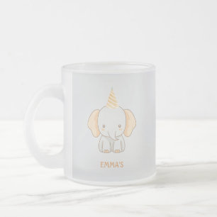 Tasse Givré Éléphant Mignon Personnalisé Nom Enfant