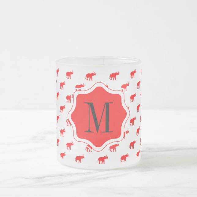 Tasse Givré Éléphant rouge blanc de polkadot (Centre)