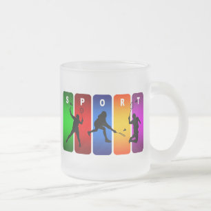 Tasse Givré Emblème multicolore de badminton