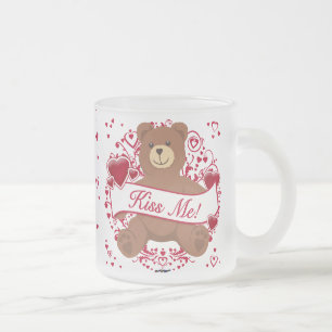 Tasse Givré Embrasse-Moi ! Ours en peluche de la Saint-Valenti
