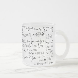 Tasse Givré Équations //de maths écrites par main