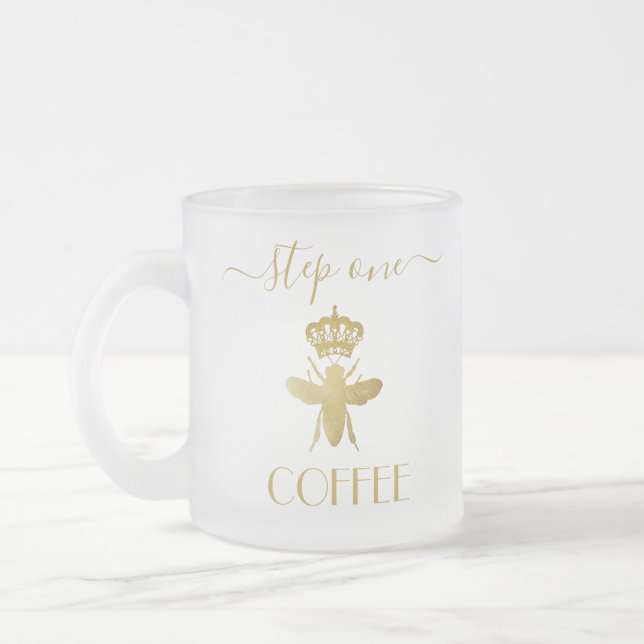 Tasse Givré Étape 1 personnalisée : CAFÉ Queen Bee Lady Boss C (Gauche)