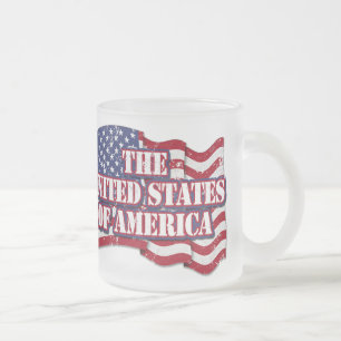 Tasse Givré États-Unis d'Amérique avec drapeau en détresse