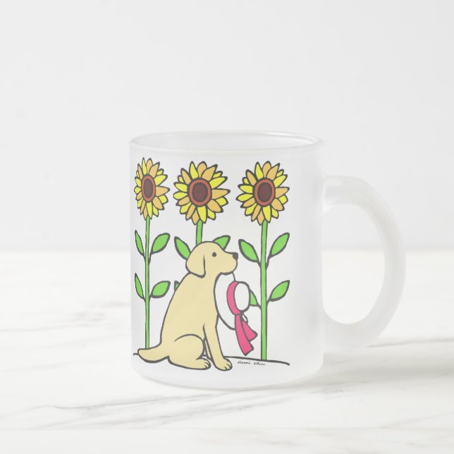 Tasse Givré Été Labrador jaune avec des tournesols (Droit)