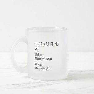 Tasse Givré Étiquette de musée minimal chic pour cadeau de fêt