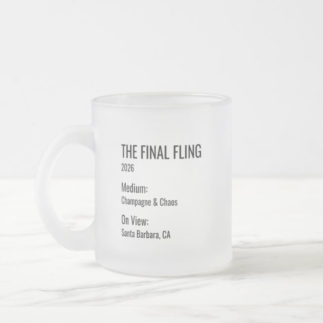 Tasse Givré Étiquette de musée minimal chic pour cadeau de fêt (Gauche)