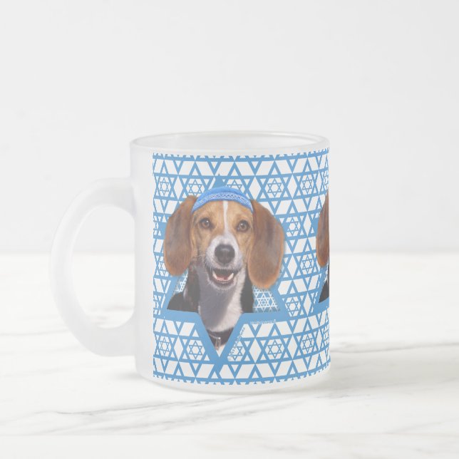 Tasse Givré Étoile de David de Hanoukka - beagle (Gauche)