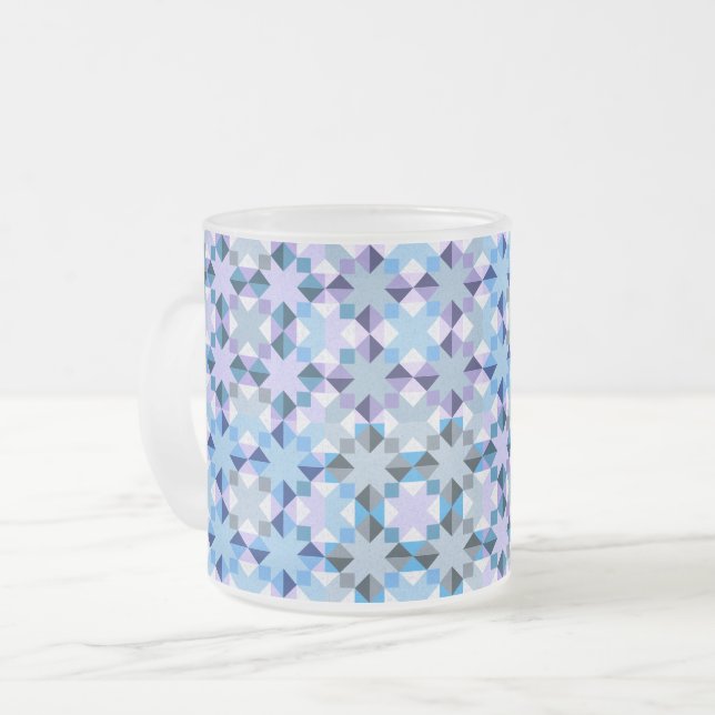 Tasse Givré Étoile de patchwork hivernale (Devant gauche)