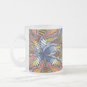Tasse Givré Étoile éclatée Zentangle neurographique colorée et