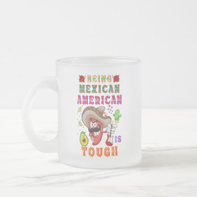 Tasse Givré Être Mexicain Américain Est Difficile (Gauche)