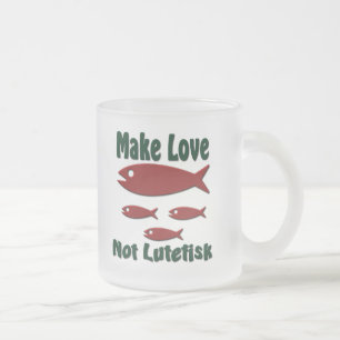 Tasse Givré Faites à amour pas Lutefisk le Scandinave drôle