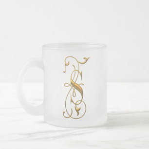Tasse Givré Fantaisie S décorée d'un monogramme