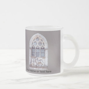 Tasse Givré Fenêtre en verre teinté de lion à ailes par Marco