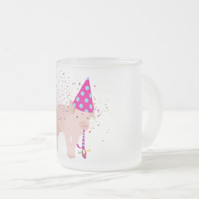 Tasse Givré Fête de porc - Animaux ayant une fête (Devant droit)