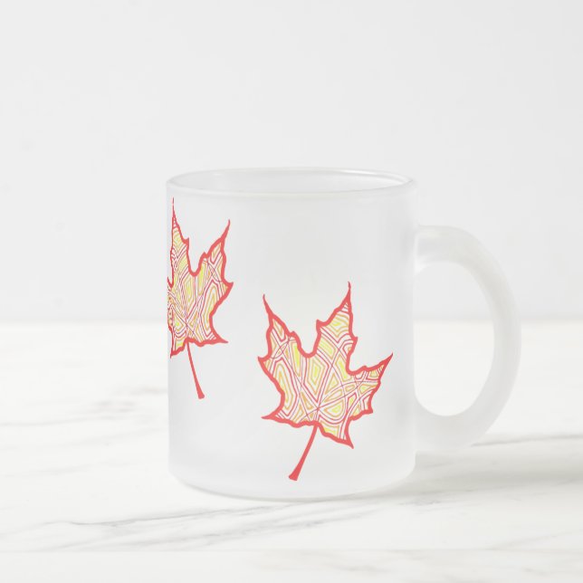 Tasse Givré Feuilles de feu (Droit)