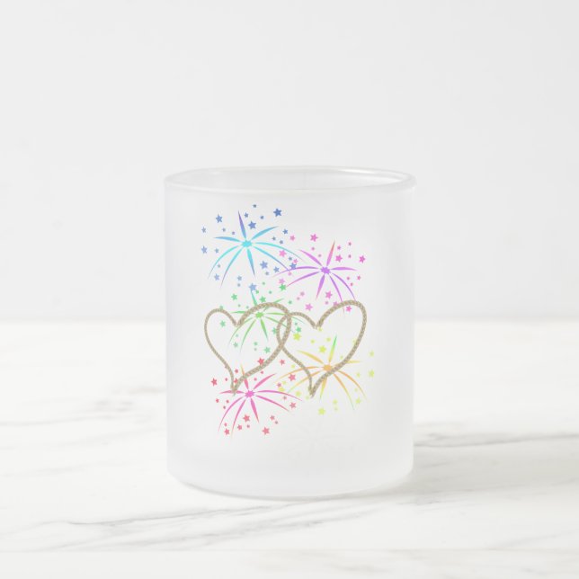 Tasse Givré Feux d'artifice romantiques entrelacés de corde (Centre)