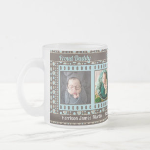 Tasse Givré Fière Nouveau papa Brown et Aqua 4 Photo