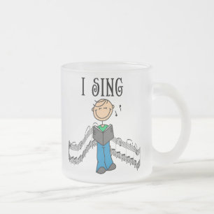 Tasse Givré Figure masculine bâton qui chante T-shirts et Cade