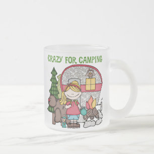 Tasse Givré Fille blonde folle pour camper