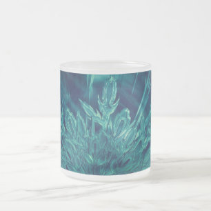 Tasse Givré Flacon de neige gelé d'hiver bleu turquoise noir