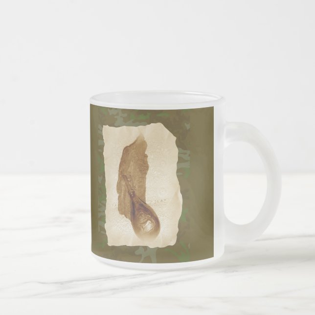 Tasse Givré Flacon en poudre en cuir antique (Droit)