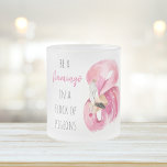 Tasse Givré Flamant rose Aquarelle Exotique Rose Moderne Avec<br><div class="desc">Flamant rose Aquarelle Exotique Rose Moderne Avec Citation</div>