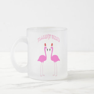Tasse Givré Flamants roses lesbiennes de Noël Flamant rose Bel