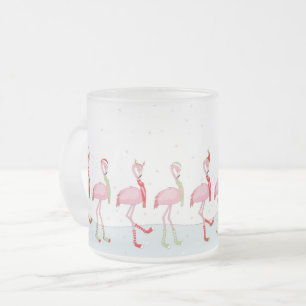 Tasse Givré Flamingo de Noël
