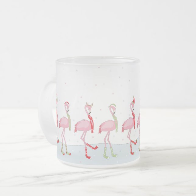 Tasse Givré Flamingo de Noël (Devant gauche)