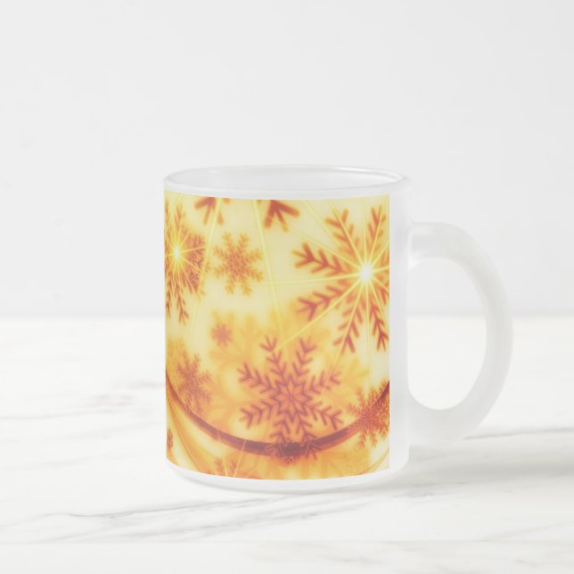 Tasse Givré Flèches de Noël dorées (Droit)