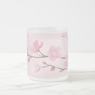 Tasse Givré Fleur de cerisiers - rose