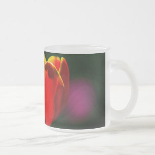 Tasse Givré Fleur de tulipe rouge