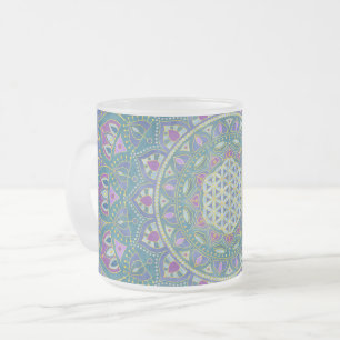 Tasse Givré Fleur De Vie - Mandala India Style 1