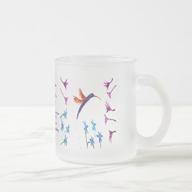 Tasse Givré Fleurs de colibri personnalisées (Droit)