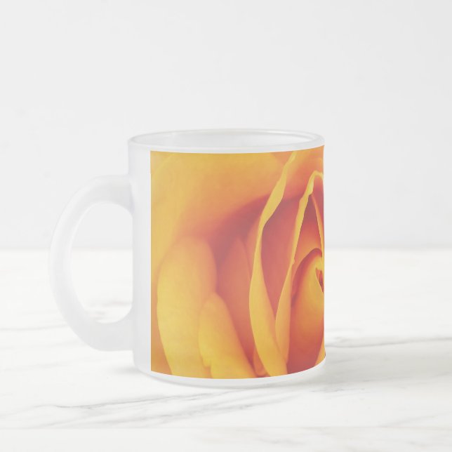 Tasse Givré fleurs de rose jaune (Gauche)