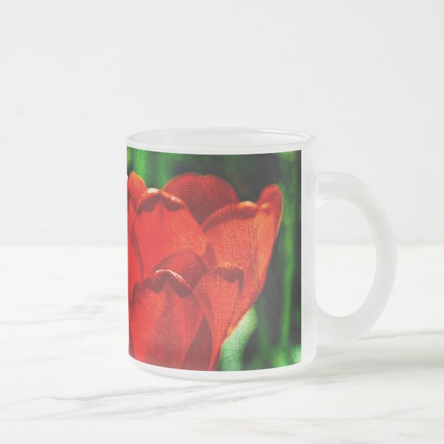 Tasse Givré Fleurs de tulipes rouges (Droit)