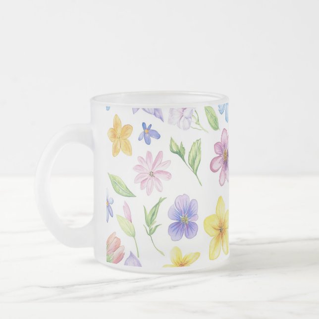 Tasse Givré Fleurs Floral Pattern Sublimation-95651 (Gauche)