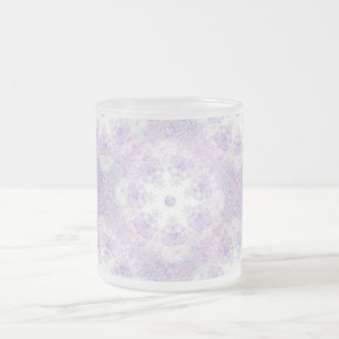 Tasse Givré flocon de neige violet clair et coeur étincelant