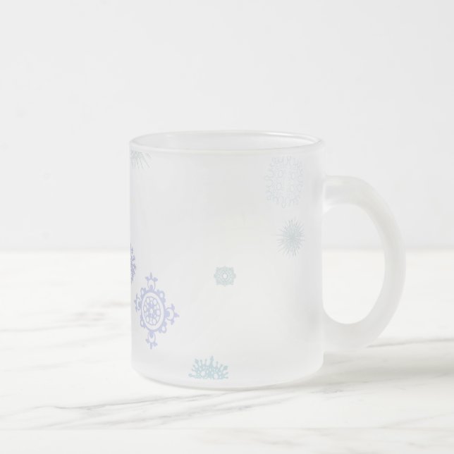Tasse Givré Flocons de neige pâles (Droit)