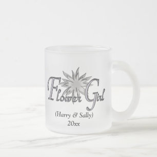 Tasse Givré Flower Girl with Couples Names and Mariage Date