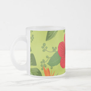 Tasse Givré Fond de fleurs tropicales 6