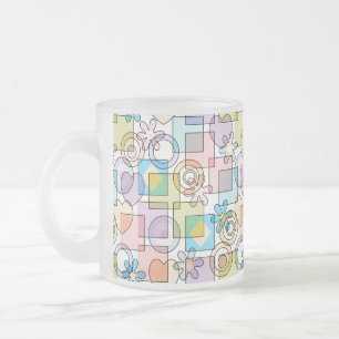 Tasse Givré Formes géométriques pastel transparentes carrés ce