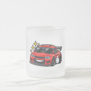 Tasse givré Funny Car Lover voiture rouge