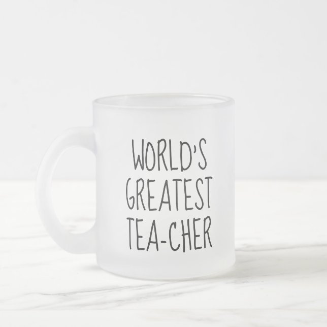 Tasse Givré Funny teacher appreciation tea glass gift (Gauche)