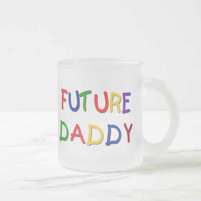 Tasse Givré Futur papa Couleurs primaires Tshirts et cadeaux (Droit)