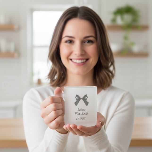 Tasse Givré Future Mrs Glass Mug, Engaged Coffee Mug, Bride (Créateur téléchargé)