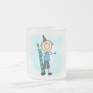 Tasse Givré Garçon d'anniversaire avec T-shirts de bougie et c